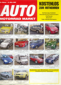 unsere Werbung in der Auto Motorrad Markt März 2005